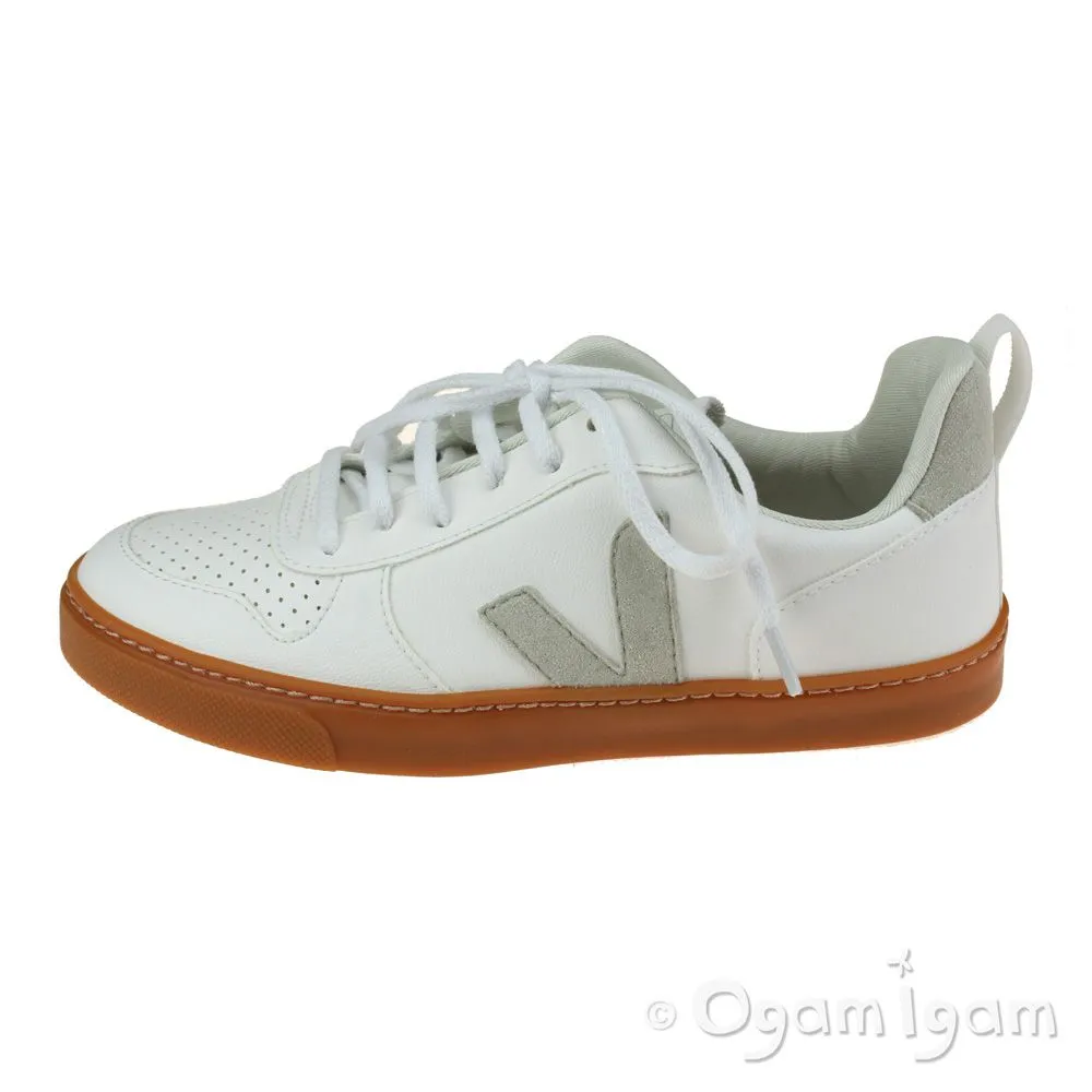 Veja V-10 Lace Boys Girls White Gum Sole Vegan Trainer