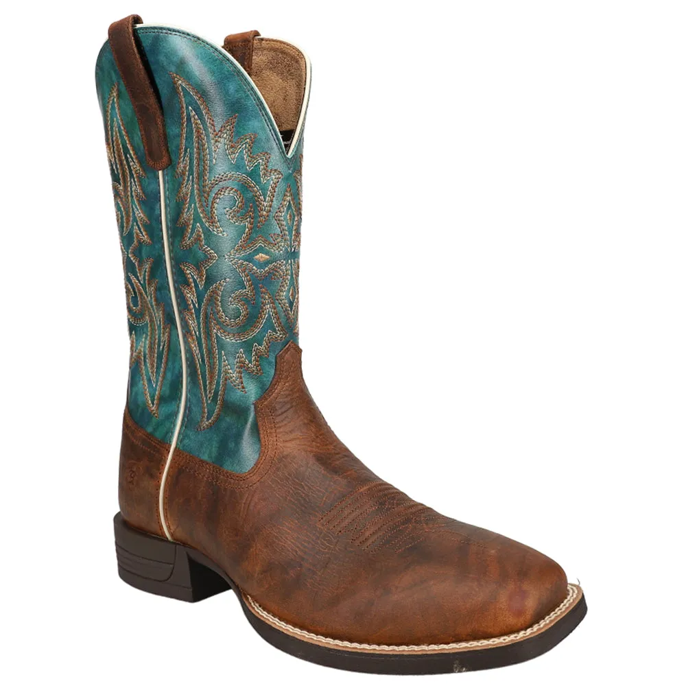 Wild Thang Embroidered Square Toe Cowboy Boots