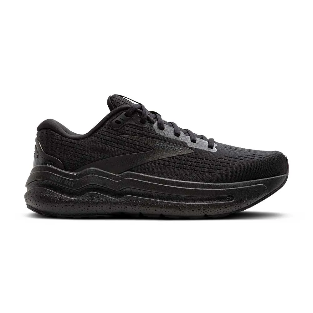 Women's Ghost Max 2 Running Shoe - Black/Black/Ebony - Extra Wide (2E)