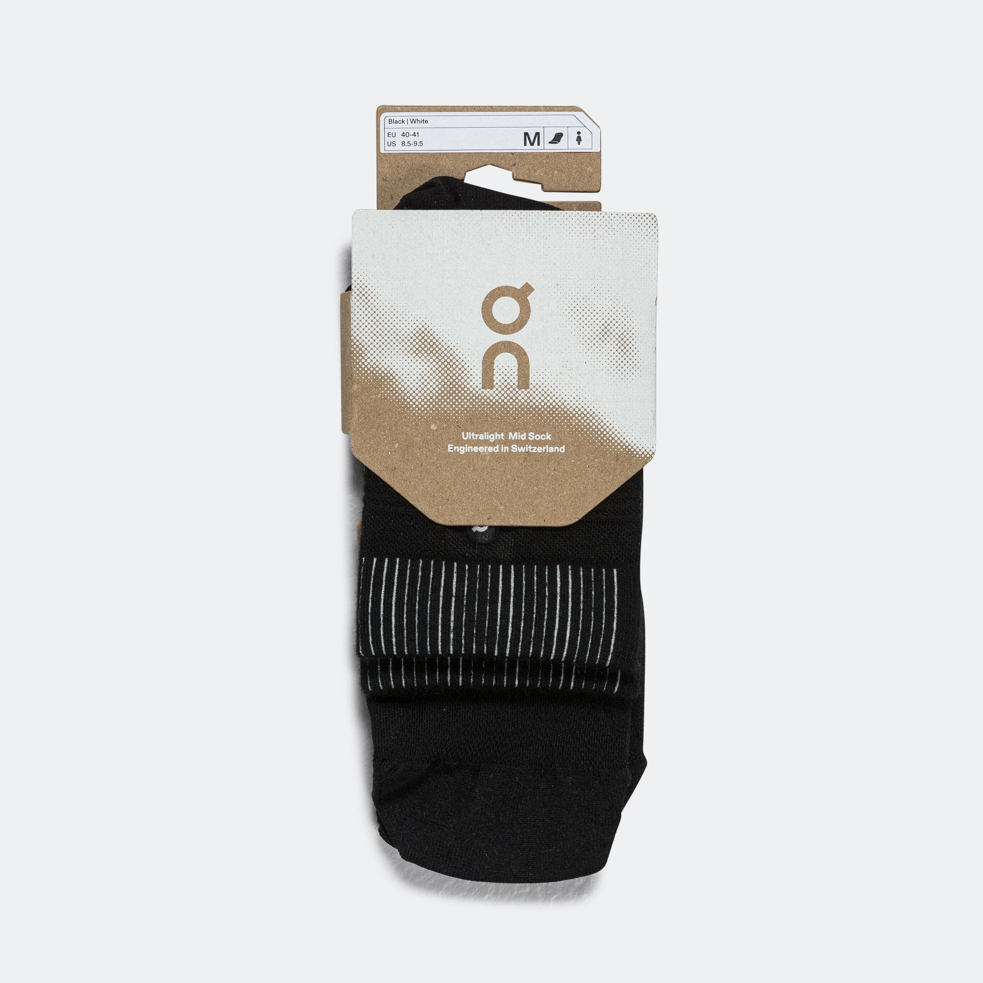 Womens Ultralight Mid Sock - Black/white