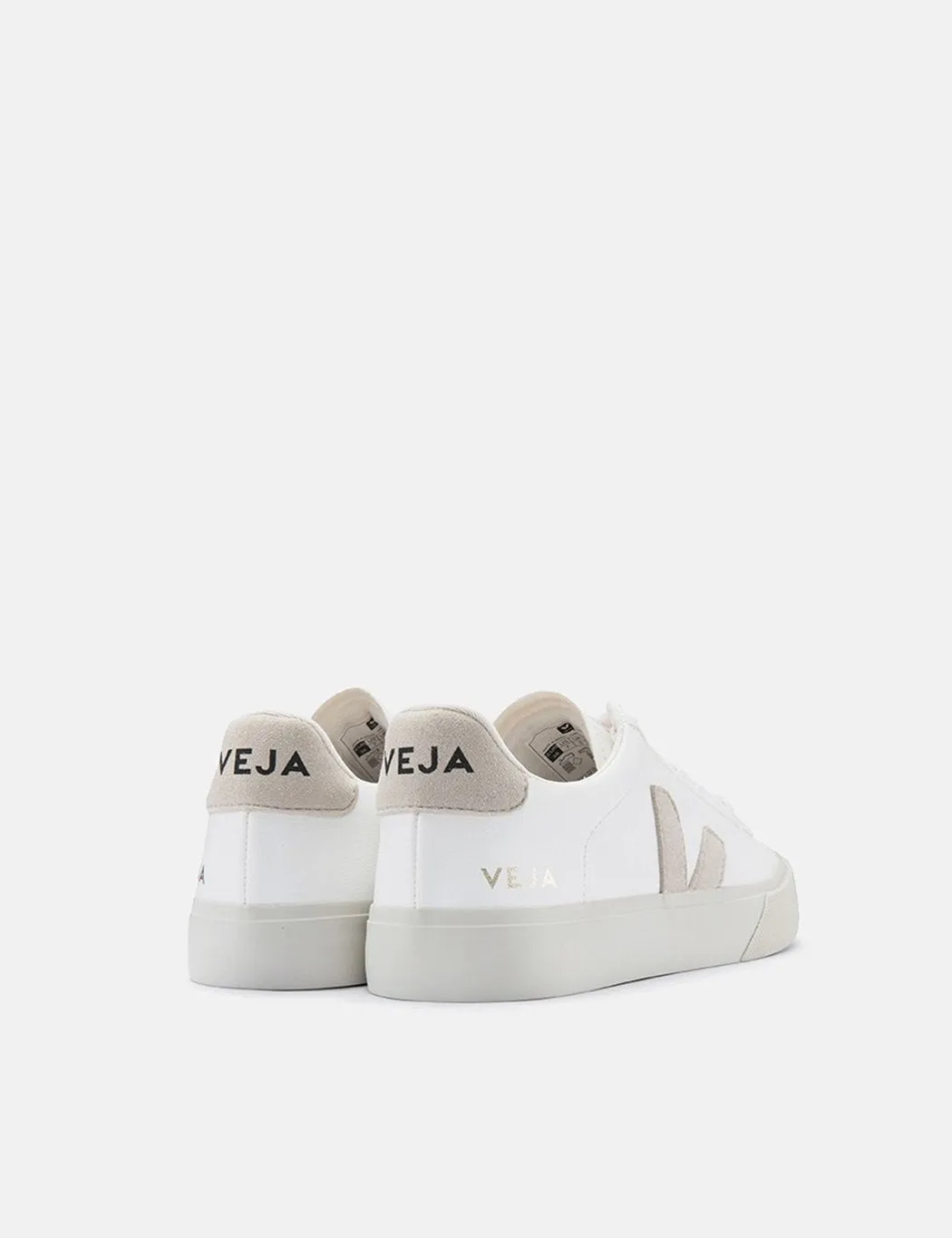 Womens Veja Campo Trainers (Chrome Free Leather) - White/Natural