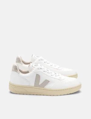 Womens Veja V-10 Leather Trainers (CWL) - White/Natural/Butter Sole